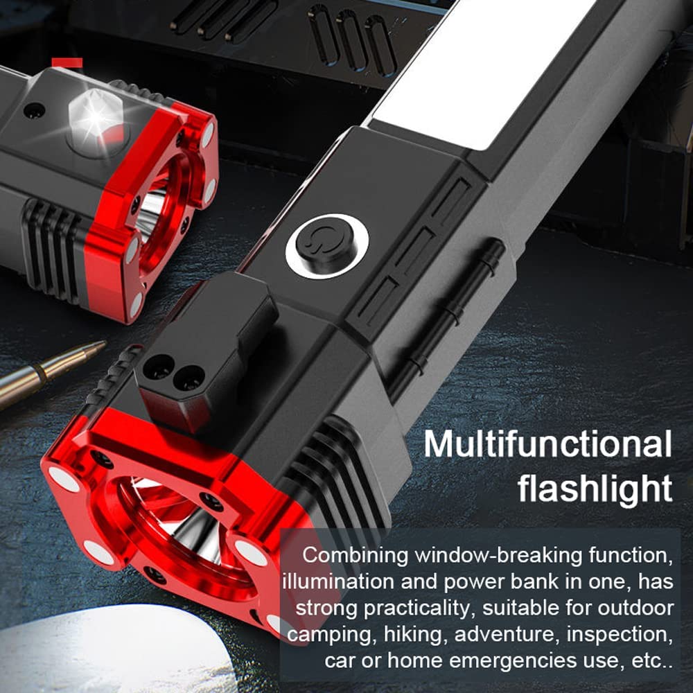 Rechargeable Torch Flashlight,Long Distance Beam Range Car Rescue Torch with Hammer Window Glass and Seat Belt Cutter Built in Mobile USB Fast Charger Power Bank Rechargeable Torch Flashlight,Long Distance Beam Range Car Rescue Torch with Hammer Window Glass and Seat Belt Cutter Built in Mobile USB Fast Charger Power Bank